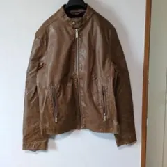 ZARA ブラウン ライダースジャケットのサムネイル