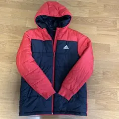 adidas ダウンコート M 赤/黒