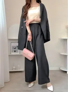 GRL テーラードジャケット×ワイドパンツセットアップ[cc114]