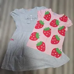 miki house ワンピース・苺柄Tシャツセット 120