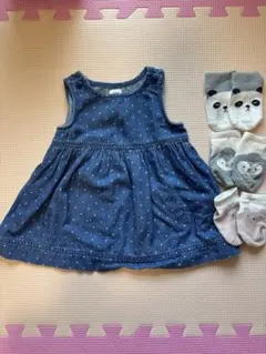 baby GAP デニムワンピース 靴下セットのサムネイル