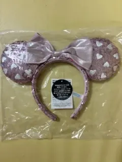 ディズニー カチューシャ ピンク スパンコール ハート