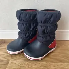 Crocs ネイビー/レッド キッズブーツ・冬用スノーブーツ