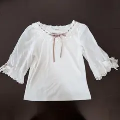 アクシーズ　コットンレース使いトップス