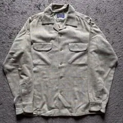 【オンブレ】 50s PENDLETON 開襟 ボードシャツ シャドーチェック