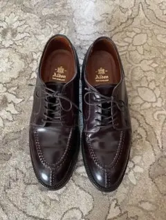 【美品】ALDEN コードバン バーガンディ Uチップ 2210 シューツリー付 ALDEN シューツリー付きコードバン プレーントゥ バーガンディ
