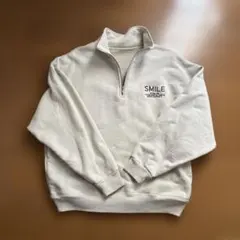 Spick&Span スピック&スパン　スウェット　ハーフジップ　ホワイト