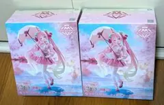 新品2点セット 桜ミク AMP+ フィギュア〜桜ドレスver.〜 初音ミク