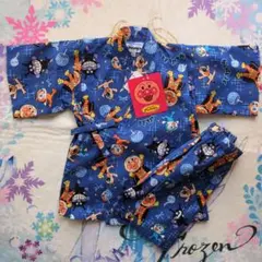 〚新品未使用〛アンパンマン 甚平 ブルー　90cm