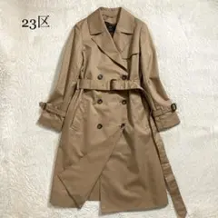 極美品 23区 トレンチコート ロング ライナー付き 玉虫色 コットン混 ベルト