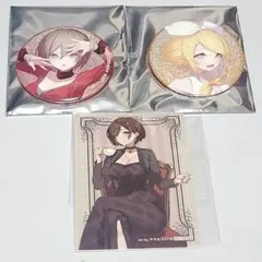 初音ミク グリッター缶バッジ 特典 ステッカー 鏡音リン MEIKO セット