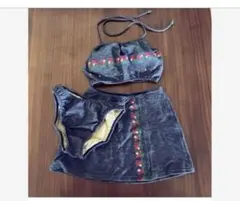 新品未使用　デニム風　水着レディース　3点セット　美品　9号　M メルカリ便