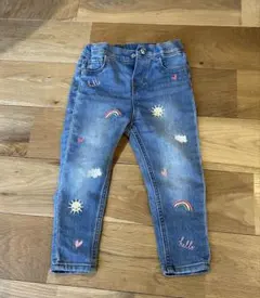 H&M 2T 刺繍デニムパンツ（ベビー）