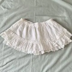 LIZLISA リズリサキュロット 白 パンツスカート 刺繍