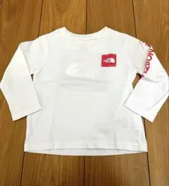 THE NORTH FACE 100cm 長袖カットソー ホワイト　ロンT