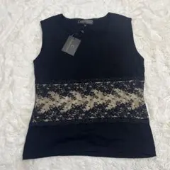 クリスセリーン　CHRISCELIN 豪華前後ビーズ刺繍 タンクトップサイズ42 クリスセリーン CHRISCELIN 豪華前後ビーズ刺繍 タンクトップ