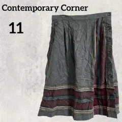 Contemporary Corner (11) チェック柄 切り替えスカート