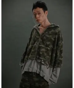 neith.　パーカー 迷彩系ボーイ🪖 公式から連絡きたけど neithのパーカー紹介した