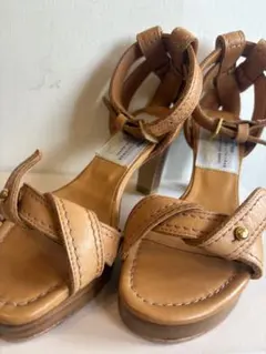 室内試着のみ未使用ピッピシックpippichicアンクルベルトサンダル35ハーフ