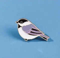 ★ 鳥さん ピンバッチ パープル ★ 　ブローチ　鳥　とり　小鳥　新品