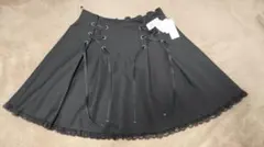 黒 フレアスカート レース付きのサムネイル