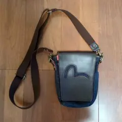 i*s様 希少　EVISU デニム レザー ショルダーバッグのサムネイル
