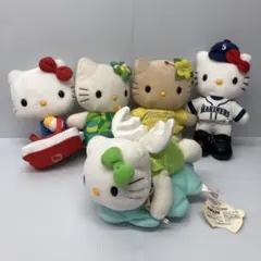 激レア・当時物】ハローキティ ぬいぐるみ セット 5体 まとめ 平成