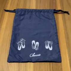 Chacott チャコット ネイビー メッシュ巾着Mサイズ シューズ入れ