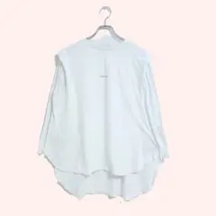 YE LIBARE カットソー ロング丈 ホワイト ロゴプリント F シンプル
