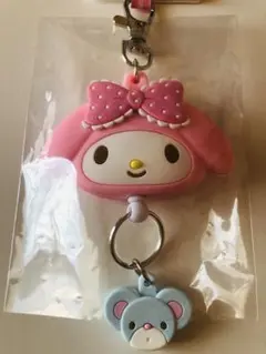 My Melody リール付きキーホルダー