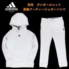 【M】秋冬 定価26,400円 アディダス ゴルフ 長袖フーディージョガーパンツ