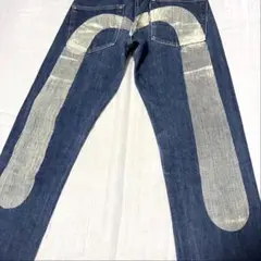 EVISU 大黒　ビックカモメ　デニム　ジーンズNo.2 クリーム27×35のサムネイル