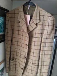 McGregor ベージュ チェック柄 テーラードジャケット