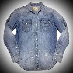 Polo Ralph Lauren デニムウエスタンシャツ ヴィンテージ加工 S