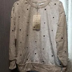 しまむら　刺繍カットソー　スウェット　グレー系