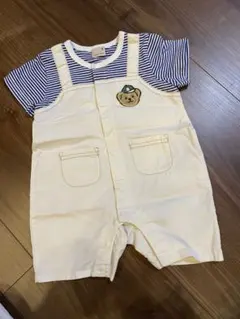 美品　プティマインくま刺繍ロンパース