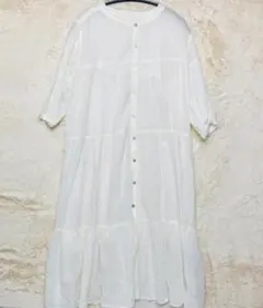 earth music&ecology チュール 重ね ロングシャツ ワンピースのサムネイル