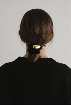 イヴマミー　新品未開封　LETICIA ベルベット シュシュ ブラック Ring-VELVET (Black) – LETICIA