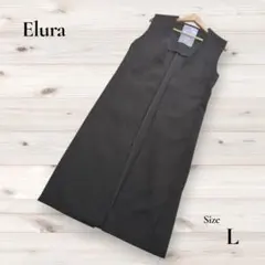 Elura　エルーラ　ロングジレ　ベスト　ブラックのサムネイル