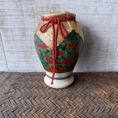 京焼・清水焼 藤平正文 作 花器 黄釉 四方変形 モダン 華道具 陶歴付き