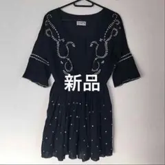 【新品】ロデオクラウンズ 刺繍ワンピースのサムネイル