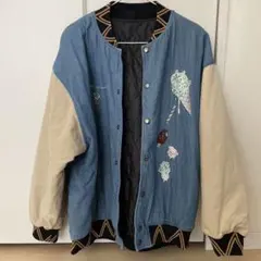 SeaArt Party ボンバージャケット デニムブルー