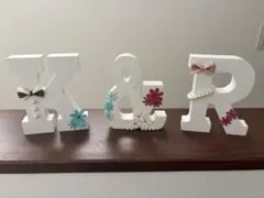 イニシャルブロックK&R 木製オブジェ アルファベット ウェルカムスペース結婚式