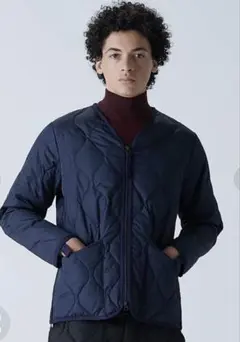 タイオン V NECK ZIP JACKET ネイビー