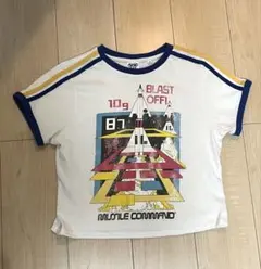 ショート丈Tシャツ　リメイクT