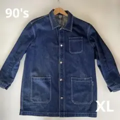 90s レアモデル バナナリパブリック 赤タグ デニム カバーオール 襟