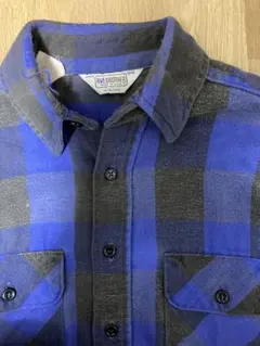 希少　five brother 80s 紫黒　ネルシャツ　パープル　レア