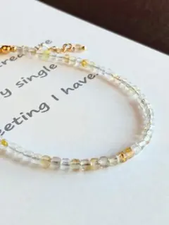 成功を呼ぶ石★ルチルクオーツの天然石ブレスレット