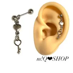 軟骨ピアス ミニ ハート 鍵