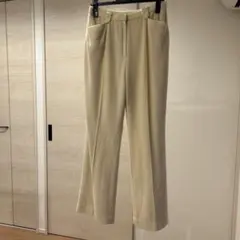 POLAアミアン アイボリーセンタープレスパンツ13号